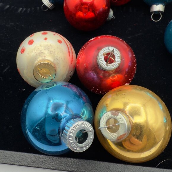 Vintage Mercury Glass Christmas Ornaments Shiny Bright Rauch Made in USA Small - Picture 8 of 16